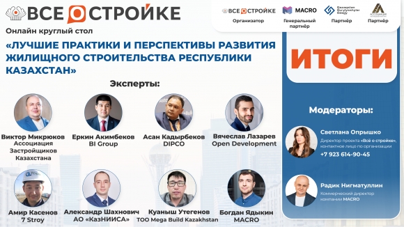 На круглом столе «Всё о стройке» застройщики стран СНГ поделились своим опытом и наработками в цифровизации