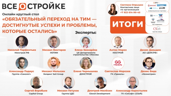 Минстрой даст готовый продукт для работы с ТИМ?