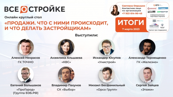 Динамика продаж февраля — аналитики и застройщики поделились кейсами в эфире «Всё о Стройке»